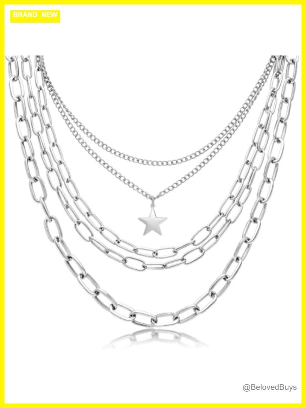 Y2K Star Guitar Pendant Necklace Set Layered Grunge Gothic Choker